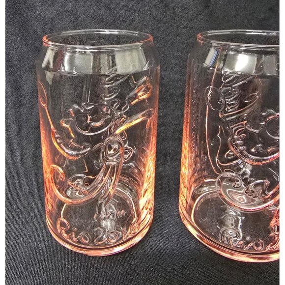 4 Coca-Cola Rio 2016 Embossed Pink Glasses Collectibles Coke - Picture 3 of 7